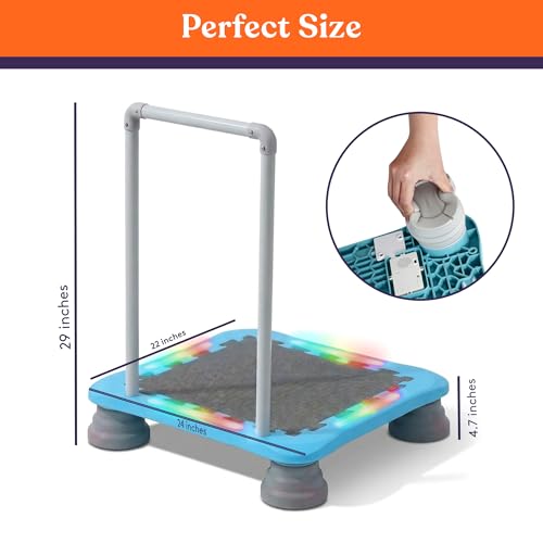 Special Supplies Kids Musical LED Trampoline Rebounder Bouncing Board – Sensory Balance and Bounce Toy for Indoor and Outdoor Kids Toys - Outdoor Play Equipment