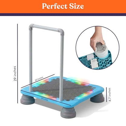 Special Supplies Kids Musical LED Trampoline Rebounder Bouncing Board – Sensory Balance and Bounce Toy for Indoor and Outdoor Kids Toys - Outdoor Play Equipment