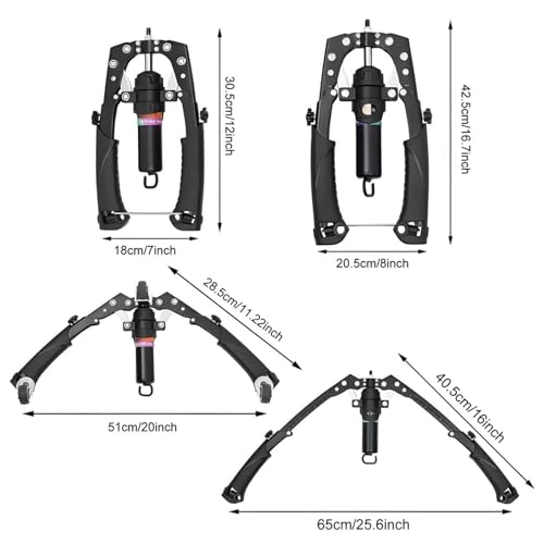 Chest Press Machine, Hydraulic Power Twister, Adjustable 22-440lbs, Hydraulic Power Arm Trainer Chest Workout, with AB Roller Wheels & Hooks, for Men Women