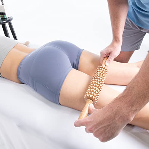 Body Back Wood Therapy Roller for Maderoterapia, Lymphatic Drainage, Cellulite Massage, and Massage Rolling, Natural Muscle Massage Stick Tool for Massage and Relaxation - size: Straight