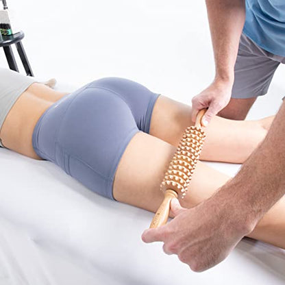 Body Back Wood Therapy Roller for Maderoterapia, Lymphatic Drainage, Cellulite Massage, and Massage Rolling, Natural Muscle Massage Stick Tool for Massage and Relaxation - size: Straight