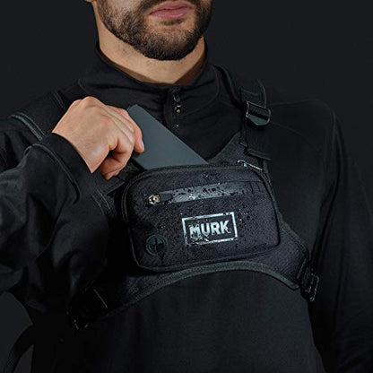MVRK Water Resistant Running Vest Chest Pack, Phone Holder for Running, Lightweight Training Pack with Reflective Detail