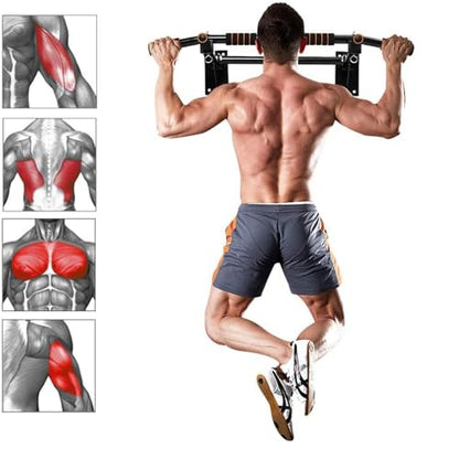 WnewTools Doorway Wall Mounted Pull Up Bar Heavy Duty Chin Gym Workout Training Fitnes Home Fitness Strength Training Equipment
