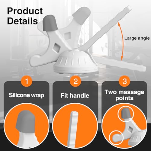 Psoas Release Tool-Hip Flexor Release Tool Fully Adjustable for Iliacus,Waist Pain Sciatica,Back&Posture Relief,Massage Hook and Trigger Point Massage Tool - color: White