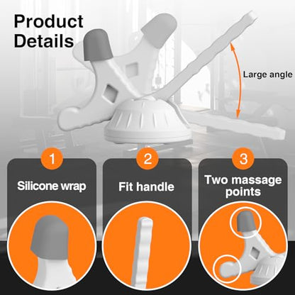 Psoas Release Tool-Hip Flexor Release Tool Fully Adjustable for Iliacus,Waist Pain Sciatica,Back&Posture Relief,Massage Hook and Trigger Point Massage Tool - color: White