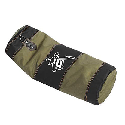Boxing Training Punch Bag, Canvas Punching Bag Set with Sandbag/Metal Chain/Hook/Carabiner, Perfect for Developing Hand and Foot Technique(Green 80cm)