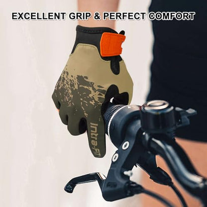 Cycling Gloves for Bike Riding Running MTB - color: Green, size: Small