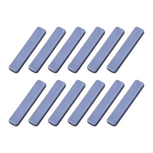 12-Pack Furniture Sliders Gliders, 15x75mm PTFE Floor Protectors for Smooth Silent Moving, Wear-Resistant Movers to Prevent Scratches on Hardwood for TILE Carpet and Protect