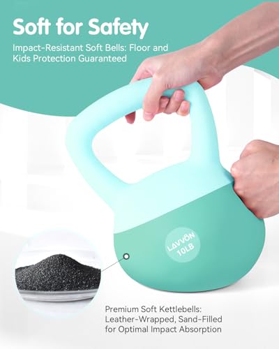 Soft Kettlebell - Cushioned Impact-Resistant Base and Anti-Slip - color: Green