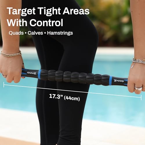 6-in-1 Foam Roller Recovery Set - 18" Trigger Point Muscle Roller, Massage Stick, 5 Resistance Bands, Massager Balls Kit with Carrying Bag - Full Body Recovery, Stretching & Exercise Equipment