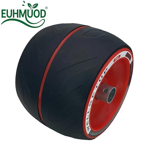 Ab Roller Wheel with Built-in Spring Resistance, Ergonomic Core Workout Equipment for Home Gym, Dual-Wheel Design & Non-Slip Grips - 300lb Capacity