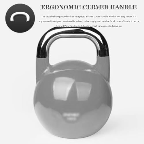 Kettlebell Weights Fitness Steel Competitive Kettle Bells, Muscle Training Dumbbells for Men and Women, Flat Bottom, Gym Exercise Equipment(24kg)