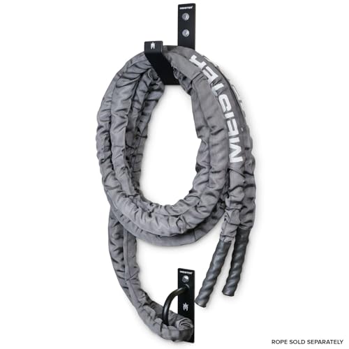 Meister XSteel Battle Rope Wall Mount Kit w/Anchor & Storage Hook - Matte Black