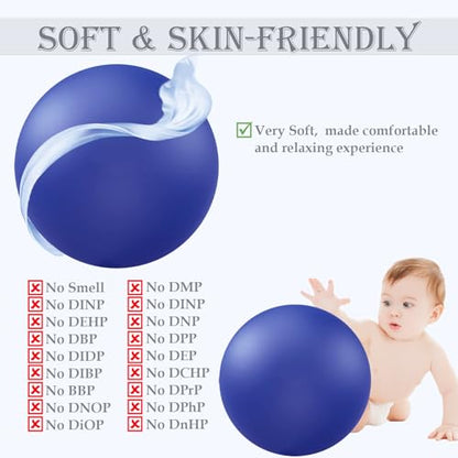 PL-0003 Soft Exercise Ball, Anti-Burst Yoga Ball Chair Supports 2200lbs PL-0003 - color: Purple&Blue