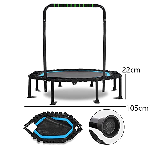 Replacement Trampoline Pad Outdoor Fitness Mute Foldable Trampoline with Armrests Mini Exercise Rebounder for Adults Indoor/Garden Workout Equipment,Maximum Load 200Kg,Diameter 40In