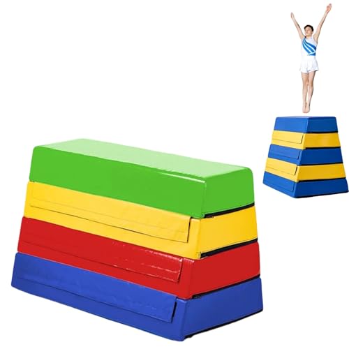 Foam Jumping Boxes for Training, Stackable Soft Plyo Box, Kids Plyometric Jump Box Set, Adjustable Plyo Box for Kindergarten, Primary School, Home & School Gym - size: 80x50x60cm