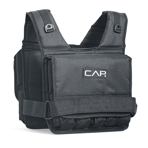 CAP Adjustable Weighted Vest 20–150 lbs for Strength Training, Running & Workouts, Weight Vest for Men & Women, Fitness Training Vest - style: 20lbs-S