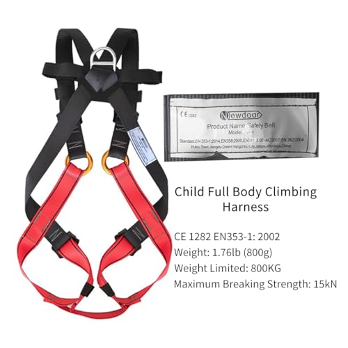 NewDoar Climbing Harness CE Certification Rock Climbing Rappelling Equipment Body Guard Protect Rappelling Rescuing Equip - color: Child Full Body