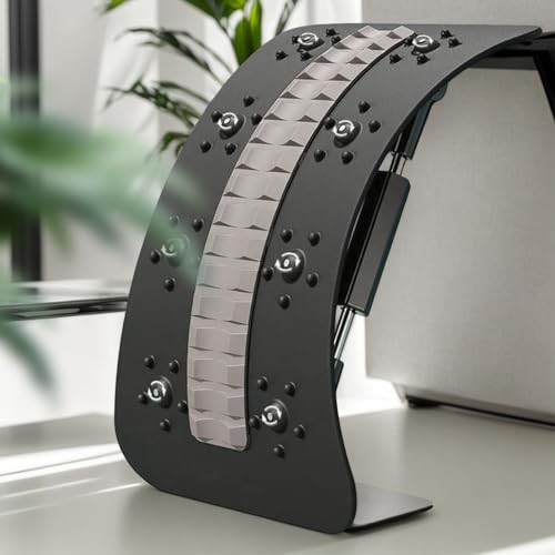 Back Stretcher, with AcupressurePoints, 38.5x21.5x6cm, Level Spinal Support Board, Spine Deck Massager Stretching Device, Versatile Back Support, for s Offices Home Gym Travel
