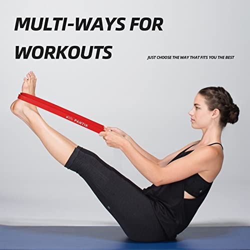 Resistance Bands for Women and Men Pull up Bands Exercise Loop Band for Body Stretching Powerlifting Yoga Pilates Resistance Training - color: red
