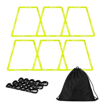Football Training Agility Hoops, 50cm Speed Agility Rings with Handbag, Trapezoidal Track and Field Accessories for Children's Exercise