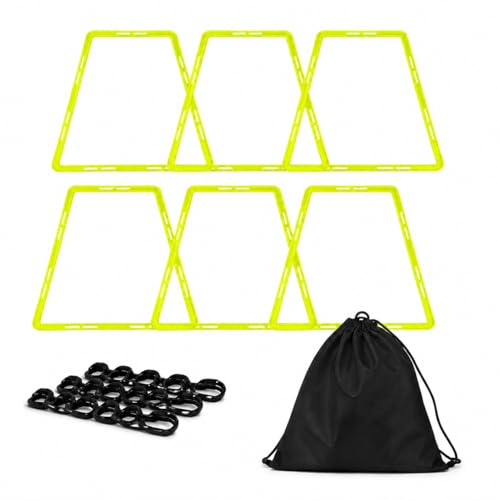 Football Training Agility Hoops, 50cm Speed Agility Rings with Handbag, Trapezoidal Track and Field Accessories for Children's Exercise