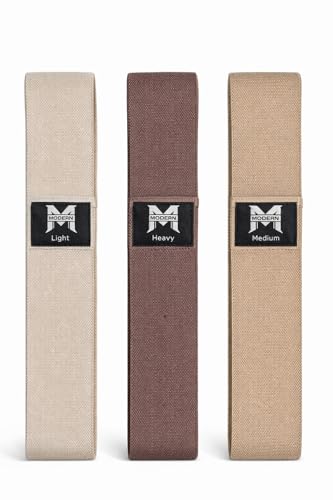 Fabric Resistance Bands for Exercise – 3-Pack, Non-Slip Hip & Leg Workout Bands for Glutes, Thighs & Full Body Fitness, Available in Neutral or Charcoal