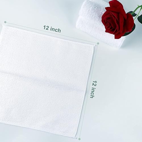Orighty Microfiber Washcloths Bulk Towels Set 100 Pack, Highly Absorbent and Soft Feel Face Cloths, Multi-Purpose Wash Cloths & Hand Towels for Bathroom, Hotel, Spa, and Gym, 12x12 Inch, White - color: White