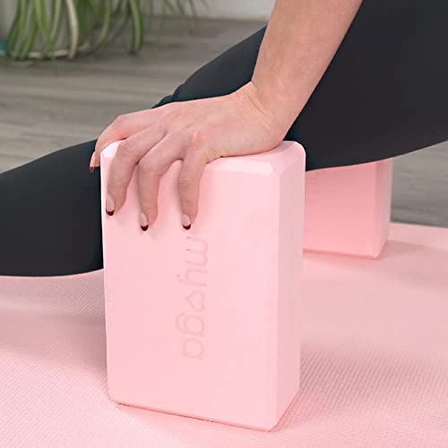 MYGA Yoga Block,Lightweight EVA Foam Yoga Brick,High Density Non-Slip Block for Yoga Poses, Pilates, Balance and Flexibility - color: Dusty Pink