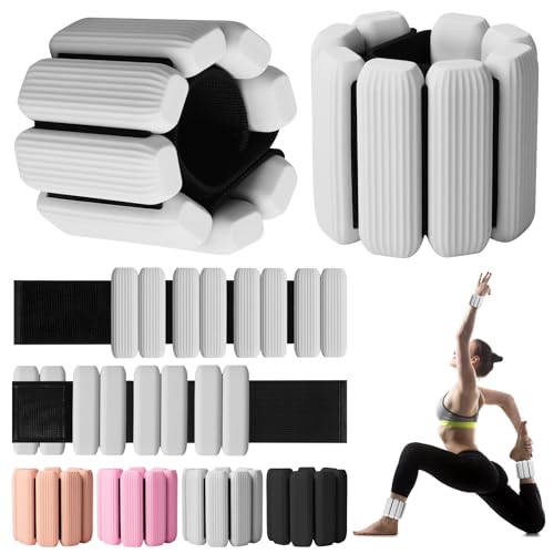 Wrist Weights, 2Pack Adjustable Wearable Wrist Ankle Weights for Women/Men, Silicone Wrist Bangles for Walking, Yoga, Pilates, and Gym, Arm & Leg Workout, 2lb - color: Gray