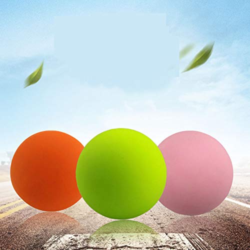 Premium Lacrosse Trigger Point Massage Balls for Myofascial Release, Plantar Fasciitis Foot Roller Therapy, Muscle Knots, Yoga Therapy, Exercise & Recovery (Strawberry) - color: Strawberry