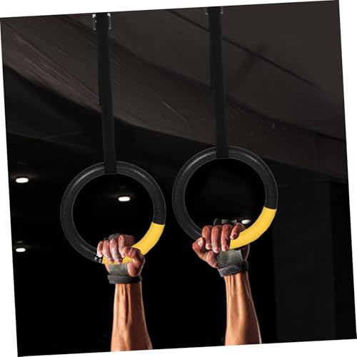 BESTonZON 1 Pair Calisthenics Rings with Adjustable Straps Gymnastics Workout Rings for Strength Training Core Stability and Endurance Versatile Fitness Equipment for Home and Gym Use