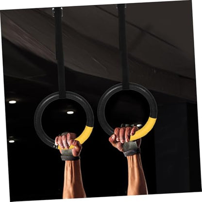 BESTonZON 1 Pair Calisthenics Rings with Adjustable Straps Gymnastics Workout Rings for Strength Training Core Stability and Endurance Versatile Fitness Equipment for Home and Gym Use
