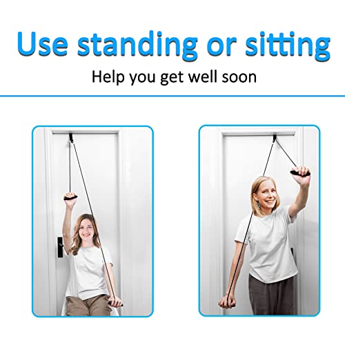 Shoulder Pulley Over The Door Physical Therapy System, Exercise Pulley, Alleviate Shoulder Pain and Facilitate Recovery from Surgery - color: Black