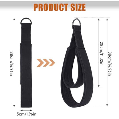 Pilates Straps - Double Loop D-Ring Straps for Reformer, Padded, Home Gym Workout