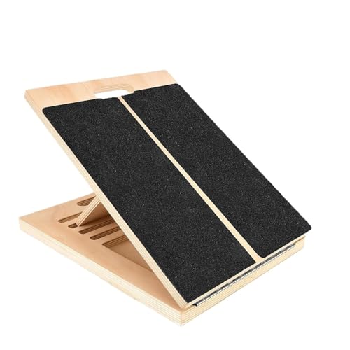 Foldable Wooden Incline Board – Adjustable Calf & Ankle Stretcher for Plyometric Home Stretching, Balance Training, and Fitness Equipment