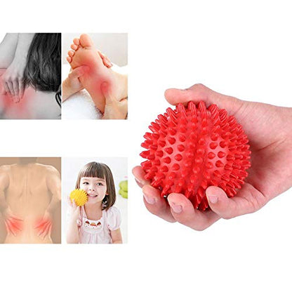 Germerse Massage Ball Spiky Massage Roller Ball for Trigger Point Therapy, Muscle Knot Remover(S-Red) for Yoga Supplies