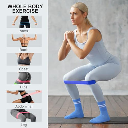 Pilates Ball Resistance Bands Grip Socks Barre Sets, Loop Exercise Bands 5 Levels, Small Yoga Ball 9 Inch, Non Slip Socks Workout Kit at Home - color: Blue