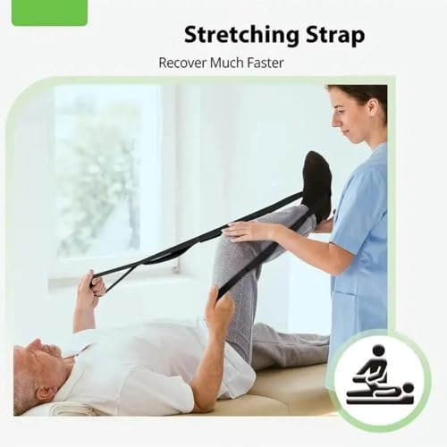 Stretching Strap Yoga Strap for Home Workout, Exercise, Pilates and Gymnastics, 10 Loops Non-Elastic Stretch Bands with Aesthetic Packaging for Women & Men