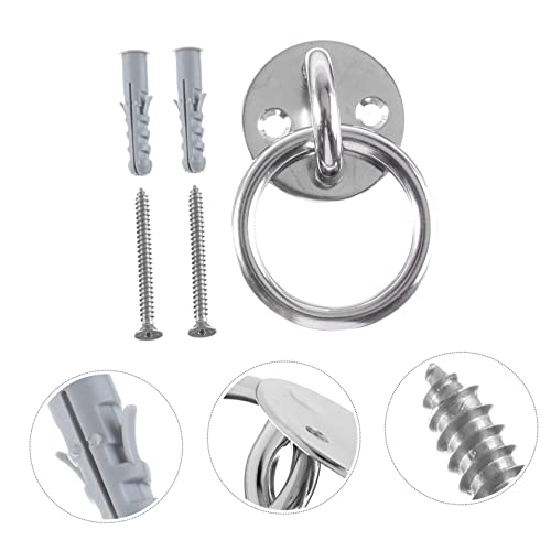 POPETPOP Ceiling Anchor Yoga Fixed Plate Handles Exercise Ceiling Anchor Cable Rope Attachments for Gym Yoga Swings Hammocks Wall Mount Suspension Suspension Trainer Bracket Fixed Disk