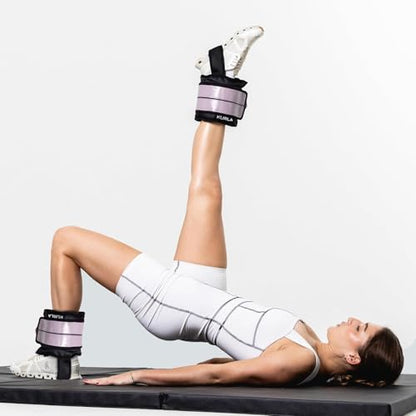 Ankle & Wrist Weights – 8/16/20/30 lbs Pair (4–15lbs - Each) | Dual Adjustable Secure Strap System | Patented Design | Ideal for Home Workouts, Pilates, Yoga, Glute Training - size: 08 lbs each (16 lbs pair)
