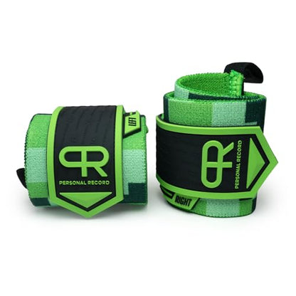 Heavy Duty Premium Wrist Wraps, More Elasticity, Reinforced Stitching, Extra Wide Strap, Strong Thumb Loop, Larry Wheels Weightlifting Wraps - color: Digital Neon