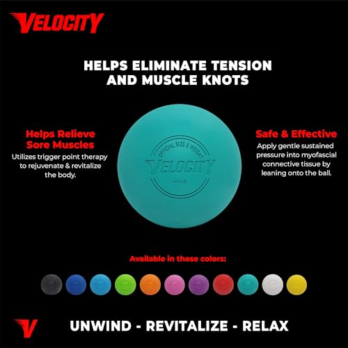 Velocity Lacrosse Balls - 1, 2, 3, 6, 12, 18, 24, 36, 60 and 120 Packs - for Practice, Official NFHS and College Approved Size - color: Black, size: 1 Ball, style: Practice Ball