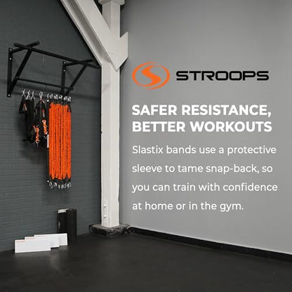 Slastix Toner Resistance Bands with Handles | Safe Sleeve Exercise Bands for Strength Training, Full Body Workouts, and Home Gym Fitness