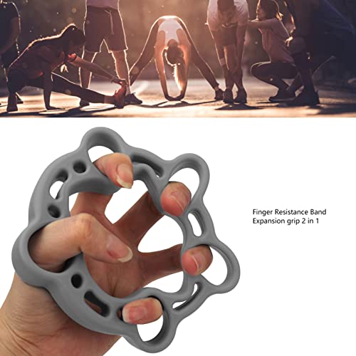 Finger Stretcher Exerciser, Forearm Adjustable Hand, Finger Stretchers, Grip Rings Hand Exerciser for Arthritis Carpal Tunnel Recovery (Grey) - color: Grey