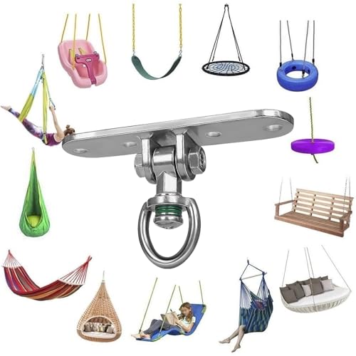 Swing Hanger Ceiling Mount Heavy Duty Anti-Rust with 180° & 360° Bearings Punching Bag Hanger 800lb Capacity for Indoor Outdoor Swing Chairs, Hammocks, Playgrounds, Yoga - size: Size 6