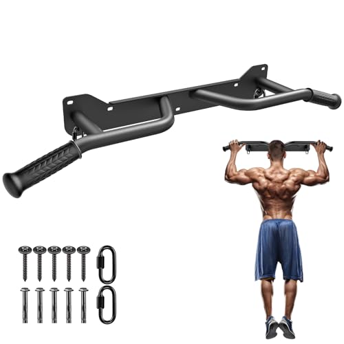 Kipika Heavy Duty Wall Mounted Doorway Pull Up Bar, Multifunctional Chin Up Bar, Portable Fitness Door Bar, Body Workout Home Gym System - color: A: 39" Wall Mount Pull Up Bar