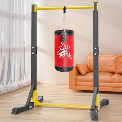 Pull Up Station,Power Tower Station,Strength Training Workout Equipment Portable Pull-up Bar Station, Free Standing Pull Up Bar for Home Gym, Pull Up Tower Station 400LBS with 11 Gears Adjustment Bla