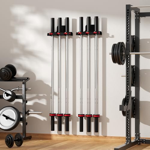 XZHXFX Barbell Wall Holder,Barbell wall Mount Hanger, - color: Black 3 hook