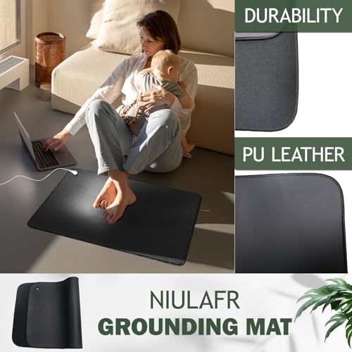 Grounding Mat,35.4x23.6 inches,Reconnect to The Earth EMF Recovery,for Foot Therapy,Carbon Fiber Universal Grounding Mat for Feet,Improve Energy,Sleep Assist and Helps with Anxiety - size: 23.6x35.4 Inch (Pack of 1)